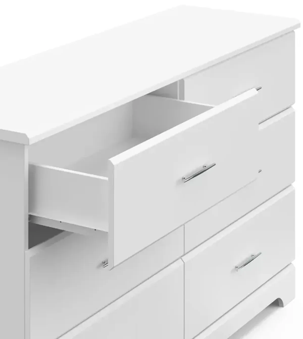 Storkcraft Brookside 6 Drawer Double Dresser (White) – GREENGUARD Gold Certified