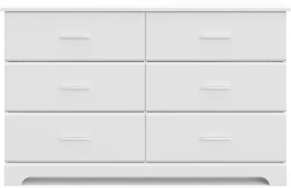 Storkcraft Brookside 6 Drawer Double Dresser (White) – GREENGUARD Gold Certified