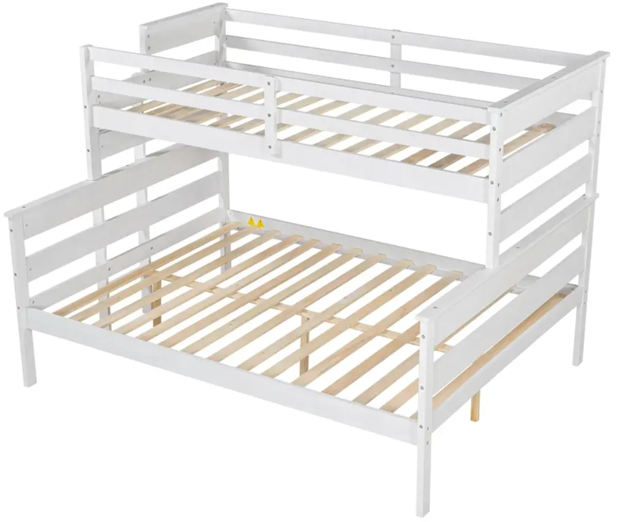 Wood Twin XL over Queen Bunk Bed with Ladder