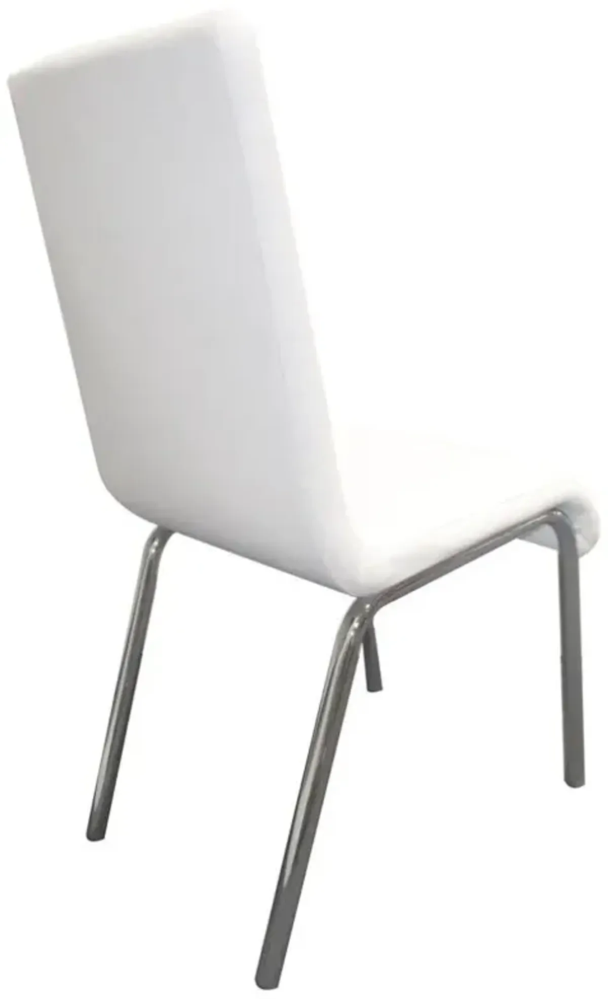 Best Master Bailee Modern Faux Leather Dining Side Chair in White (Set of 4)