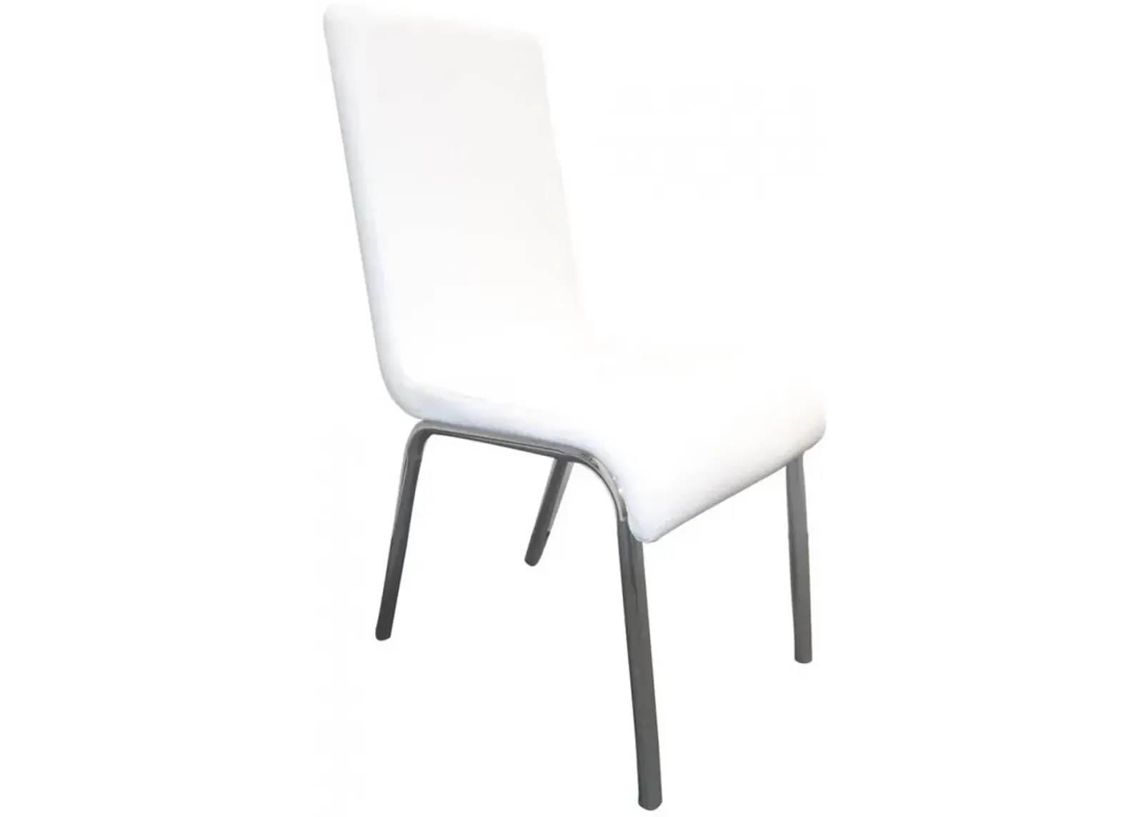 Best Master Bailee Modern Faux Leather Dining Side Chair in White (Set of 4)