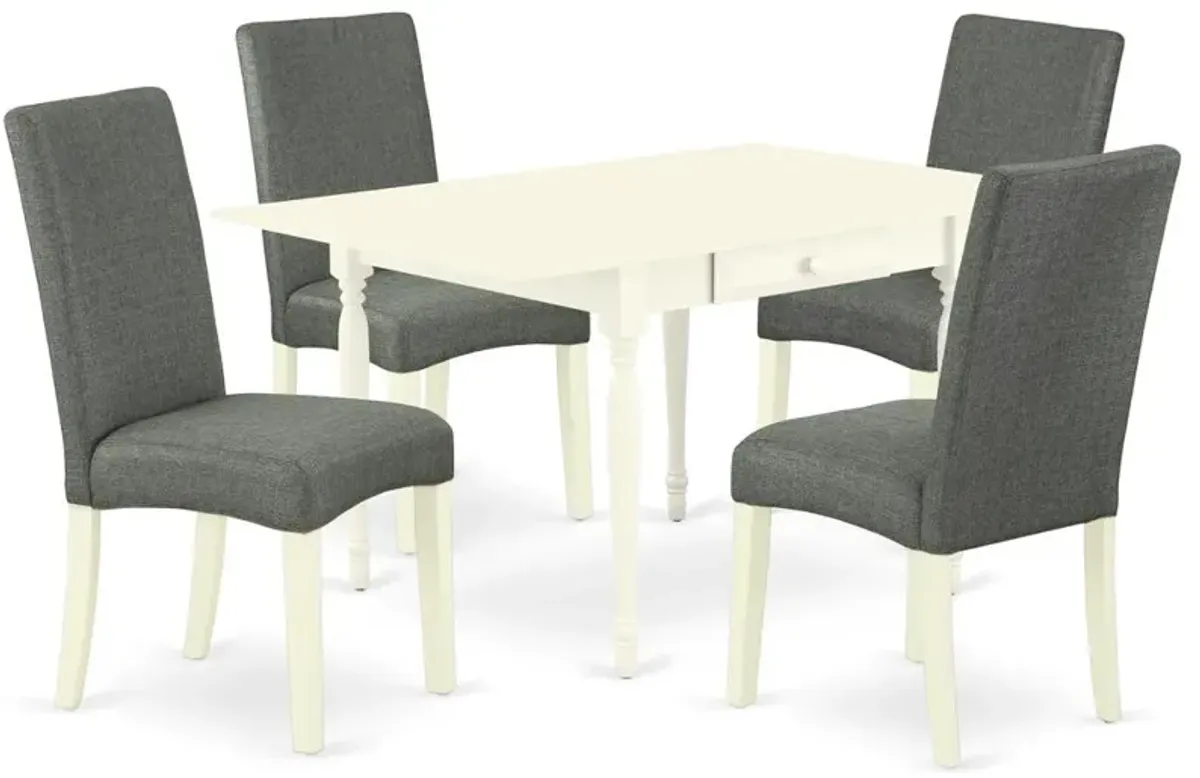 Dining Room Set Linen White, MZDR5-LWH-07