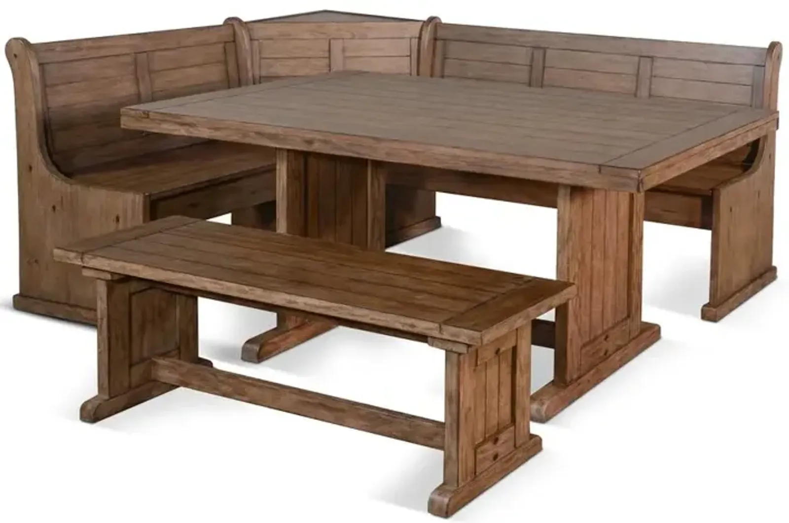 Sunny Designs Wood Breakfast Nook Dining Set