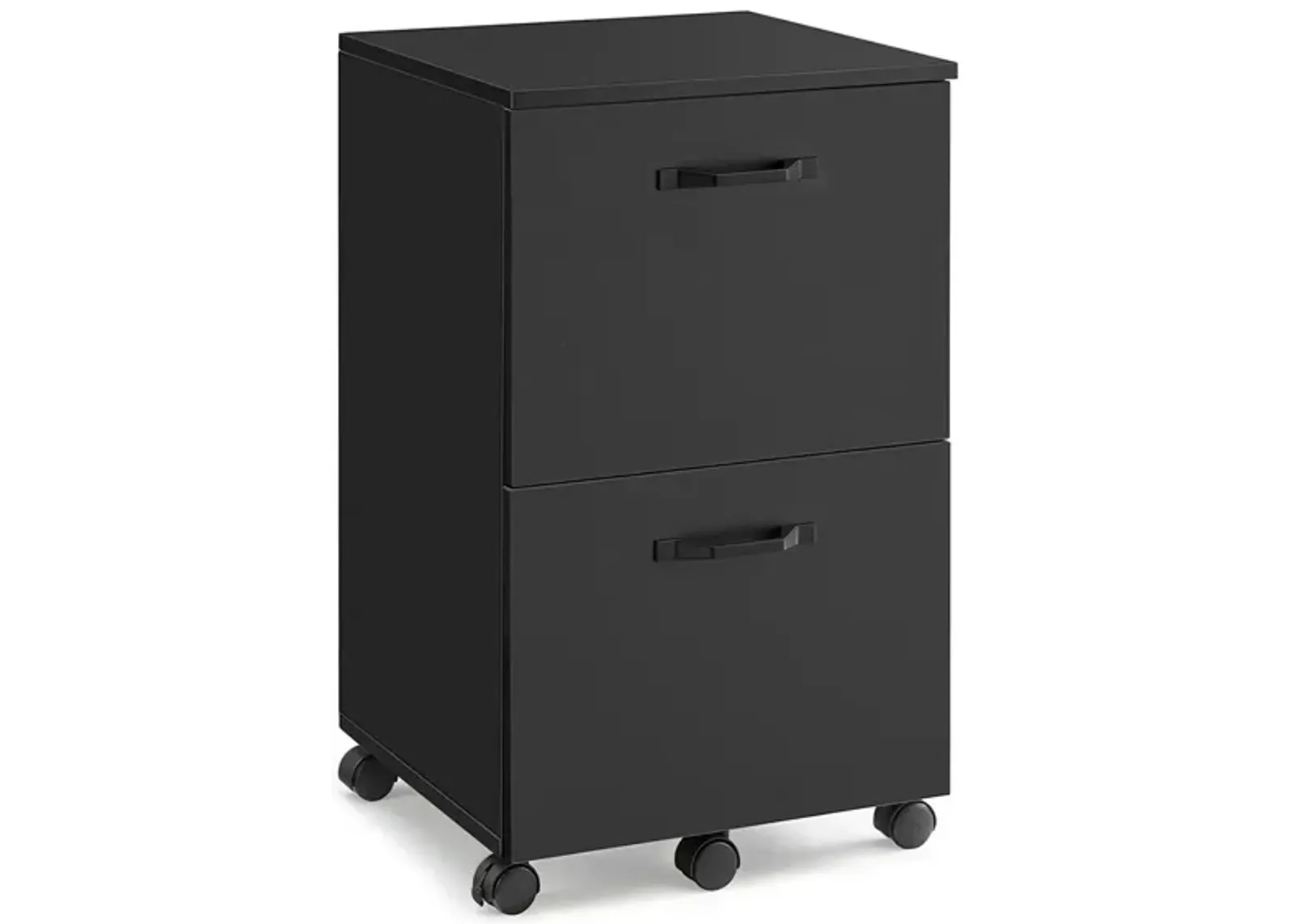 Rolling File Cabinet with 2 Drawers for A4 and Letter-Sized Documents