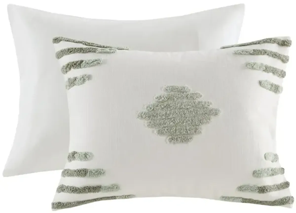 Gracie Mills Mitch Modern Chenille Textured Comforter Set