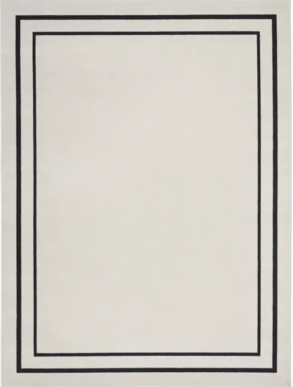 Nourison Essentials NRE02 Ivory/Black 8' x 10' Rug