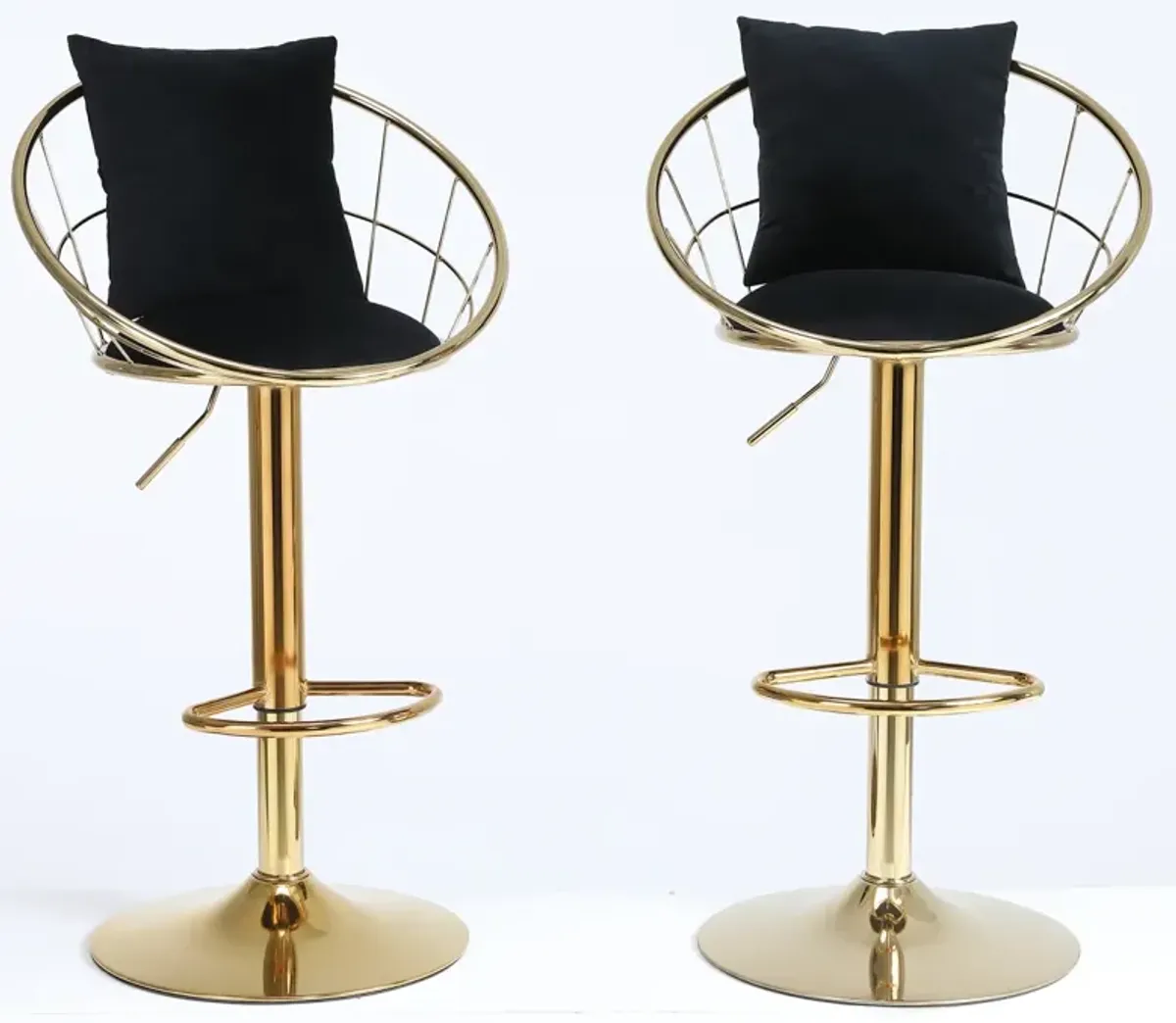 Velvet Bar Chair, Pure Plated, Unique Design, 360 Degree Height