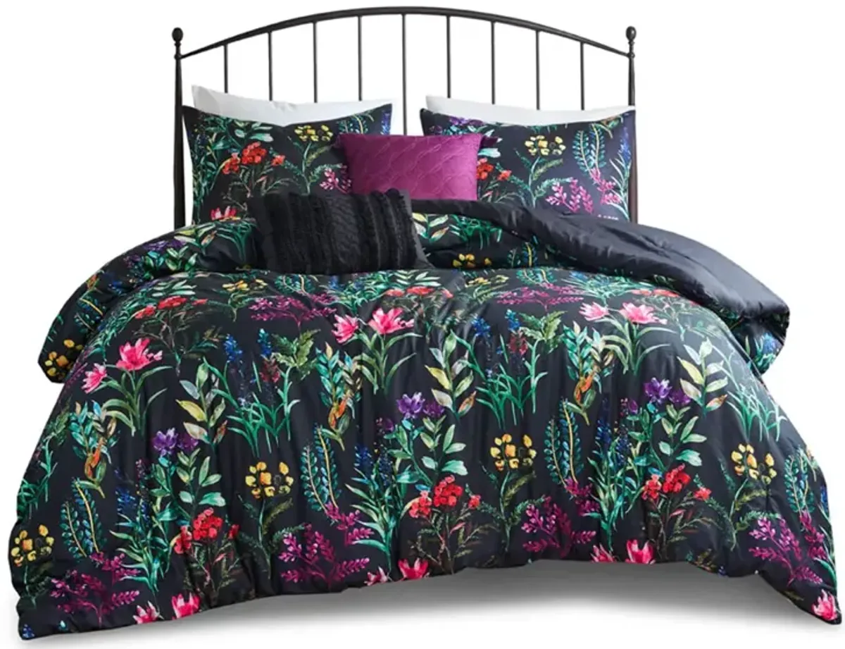 Gracie Mills Mars 5 Piece Floral Softspun Comforter Set