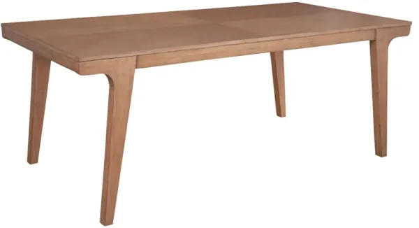 Rejo Dining Table, 78 Inch Rectangular Top, Brown Solid Pine Wood - Benzara
