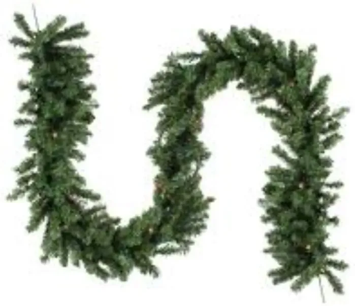 9' x 10" Green Pre-Lit Battery Operated LED Pine Artificial Christmas Garland - Multi Lights