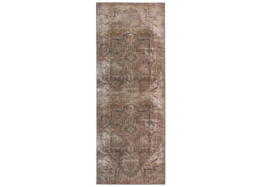 Harman Hold K Lester Minita Brown 2'1" x 6' Runner Rug