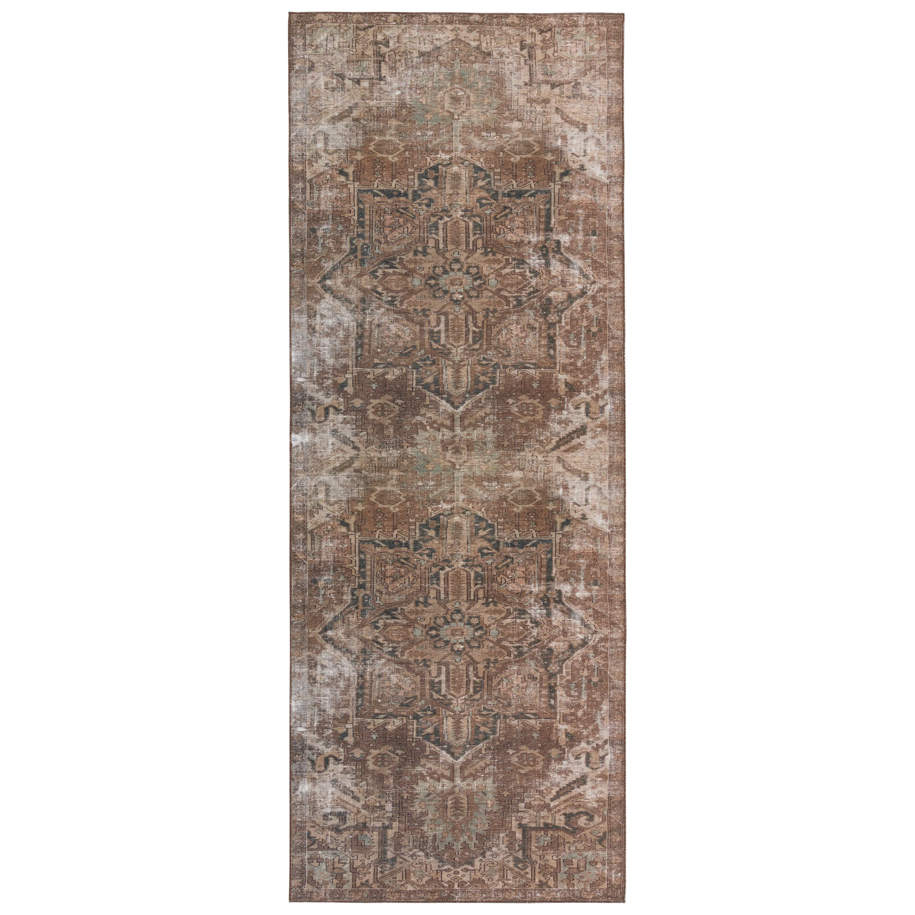 Harman Hold K Lester Minita Brown 2'1" x 6' Runner Rug