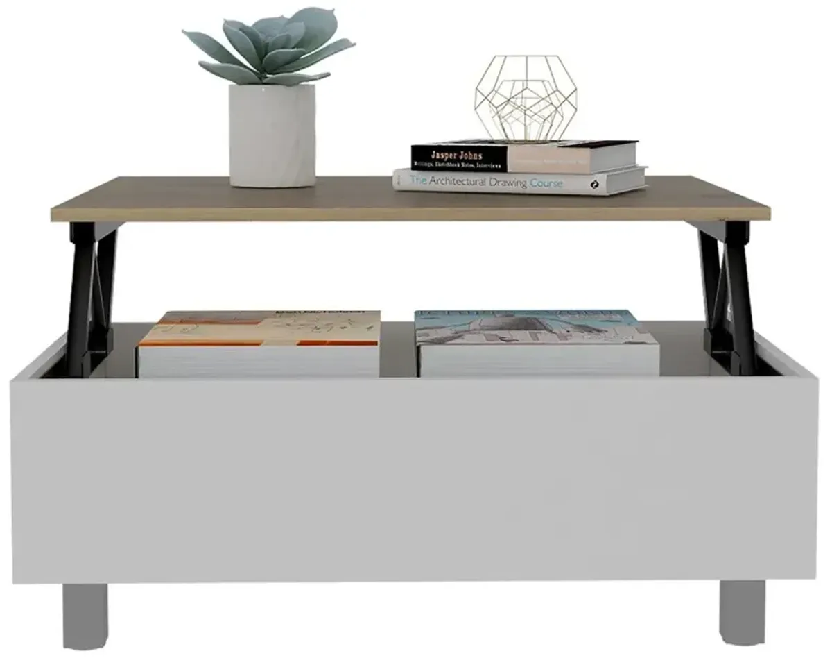 Aran Lift Top Coffee Table White