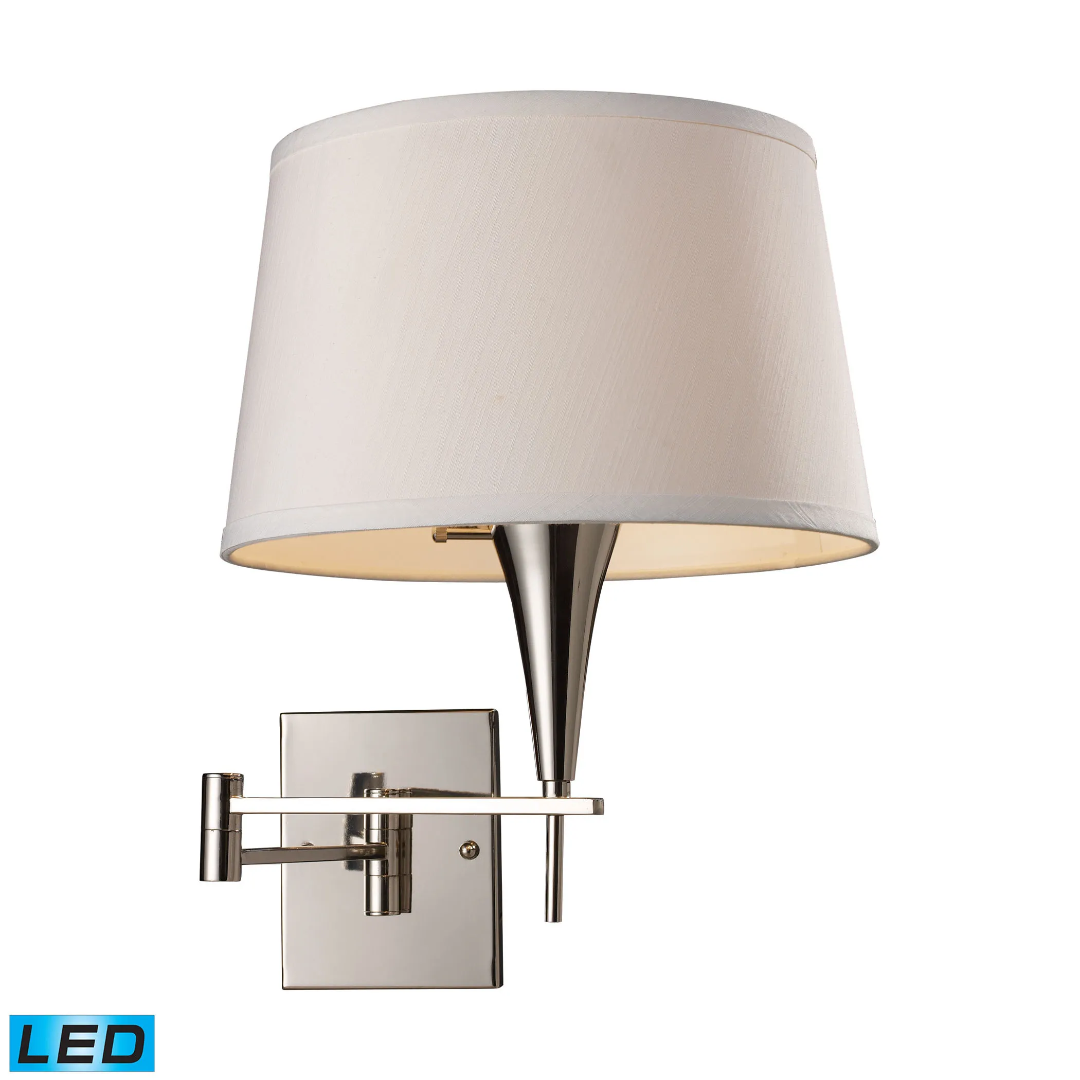 Swingarms 16'' High LED Silver Sconce