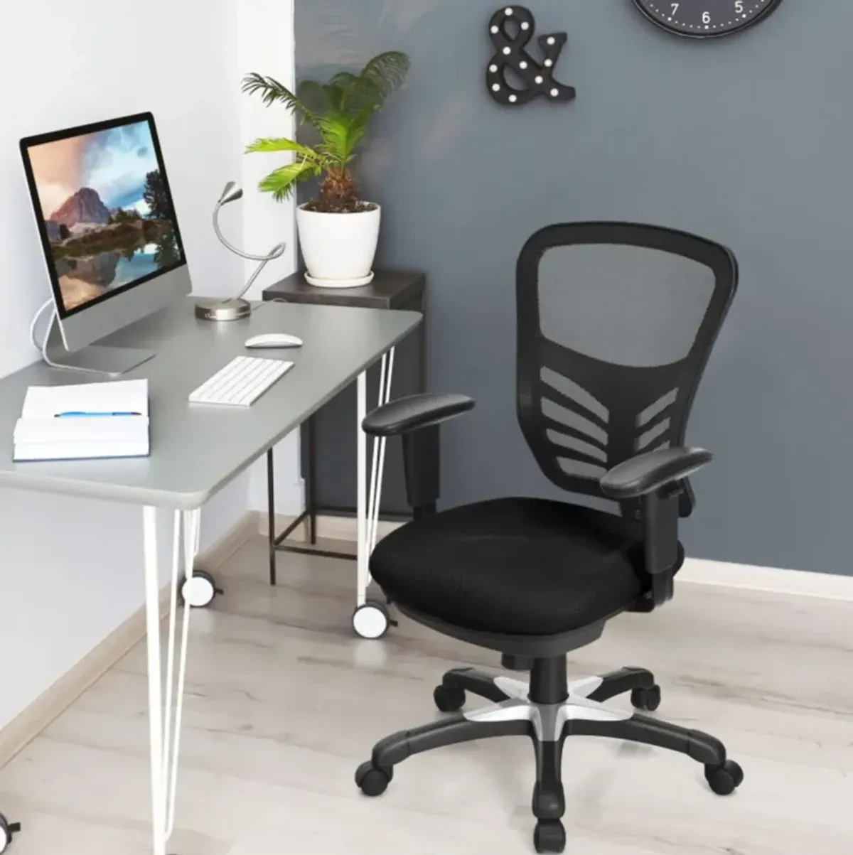 Hivvago Ergonomic Mesh Office Chair with Adjustable Back Height and Armrests