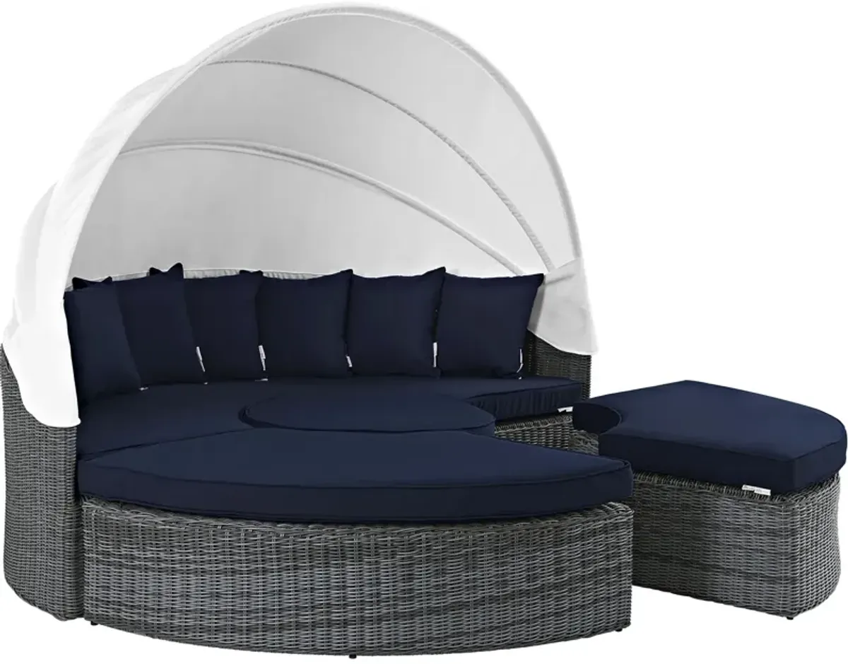 Summon Canopy Outdoor Patio Sunbrella Daybed - Canvas Navy