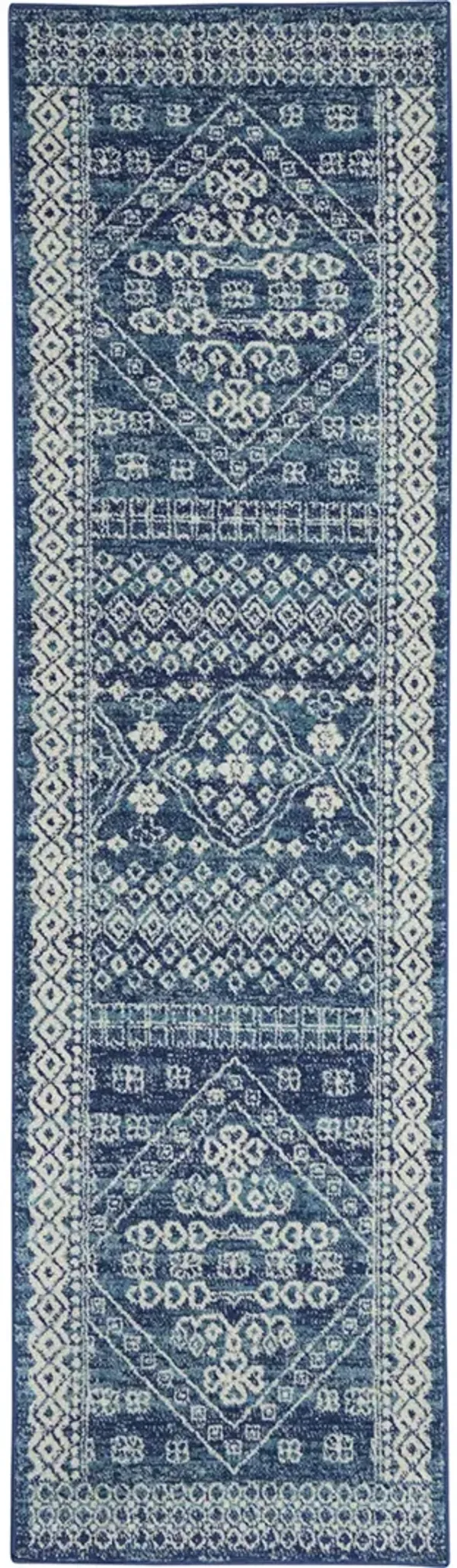 Passion PSN27 Navy/Blue 2'2" x 7'6" Rug