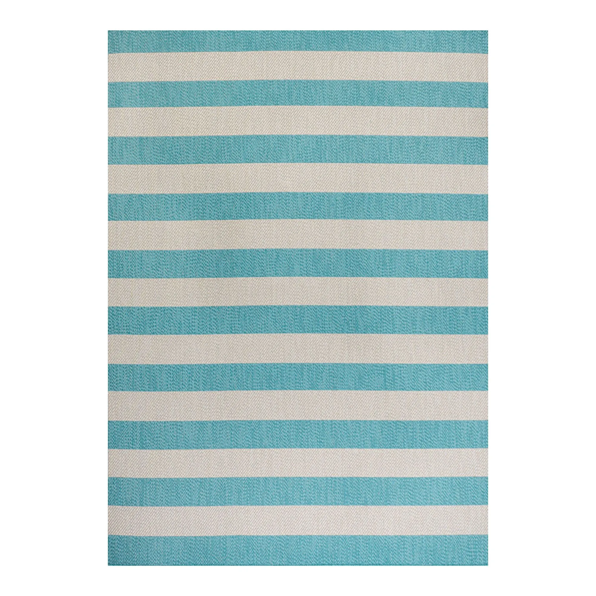 Negril Two Tone Wide Stripe Indoor/Outdoor Area Rug