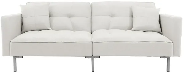 Merax Linen Upholstered Modern Convertible Folding Futon Sofa Bed for Compact Living Space