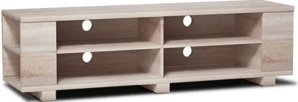 Hivvago 59 Inch Console Storage Entertainment Media Wood TV Stand