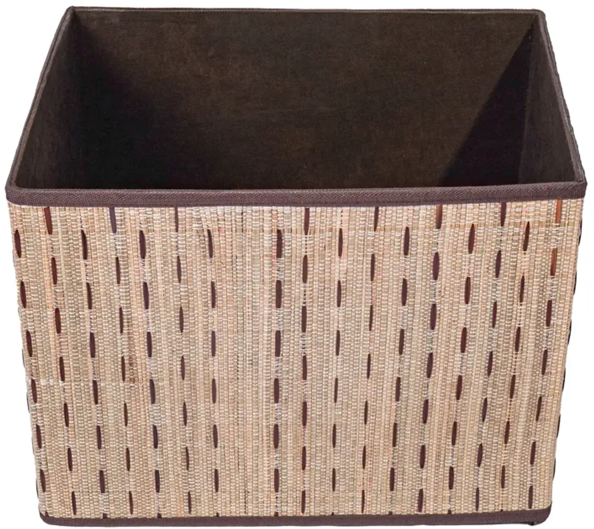 Beige Foldable Decorative Storage Box for Living Room, Bedroom, Dining, Playroom or Office