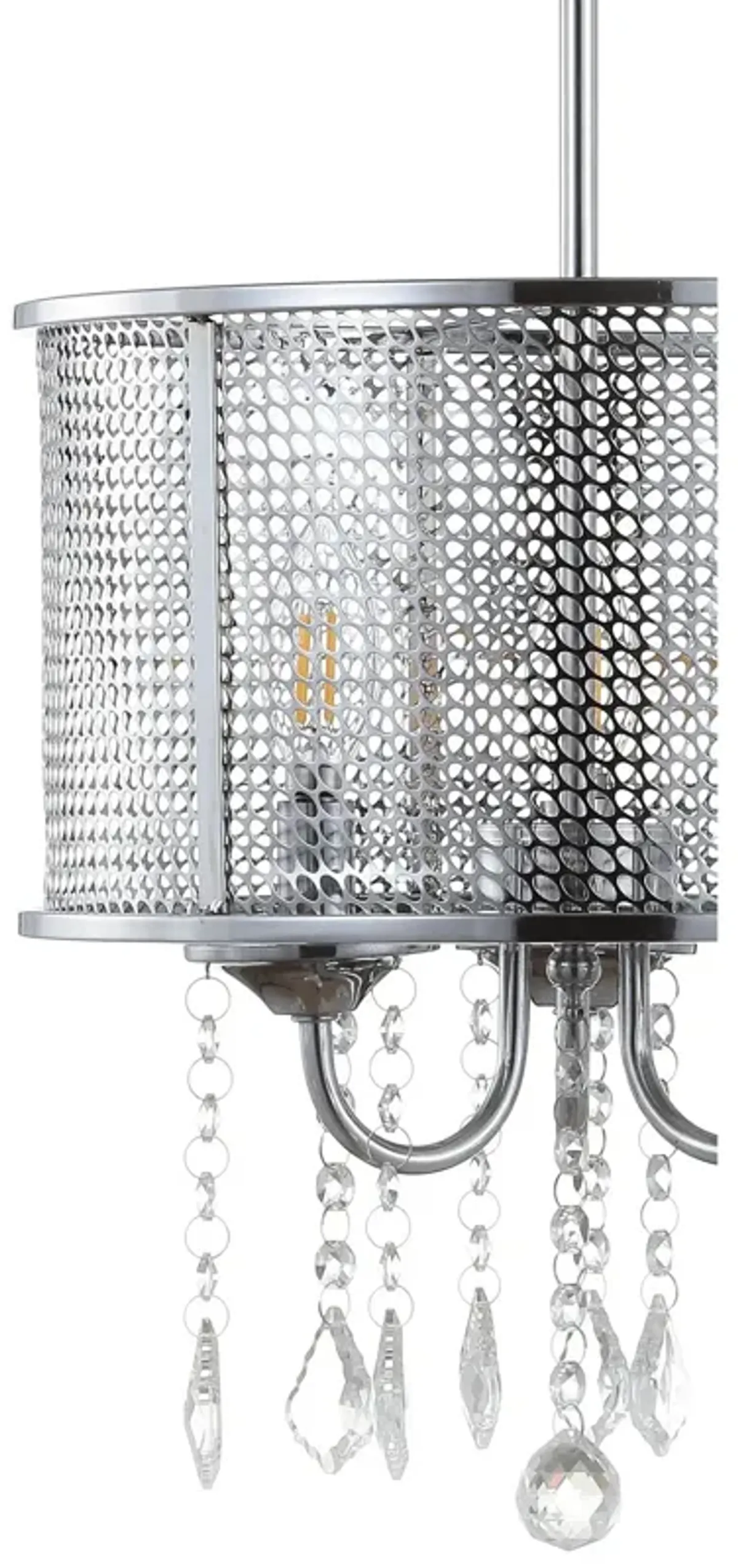 Avah Metal/Crystal Adjustable LED Drop Chandelier