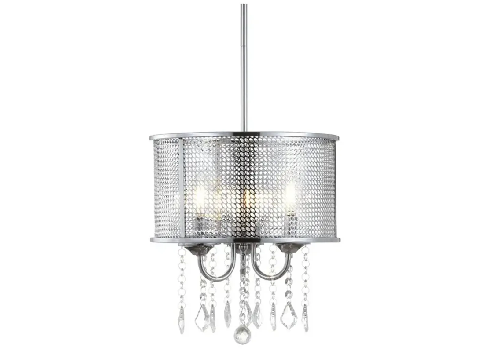 Avah Metal/Crystal Adjustable LED Drop Chandelier