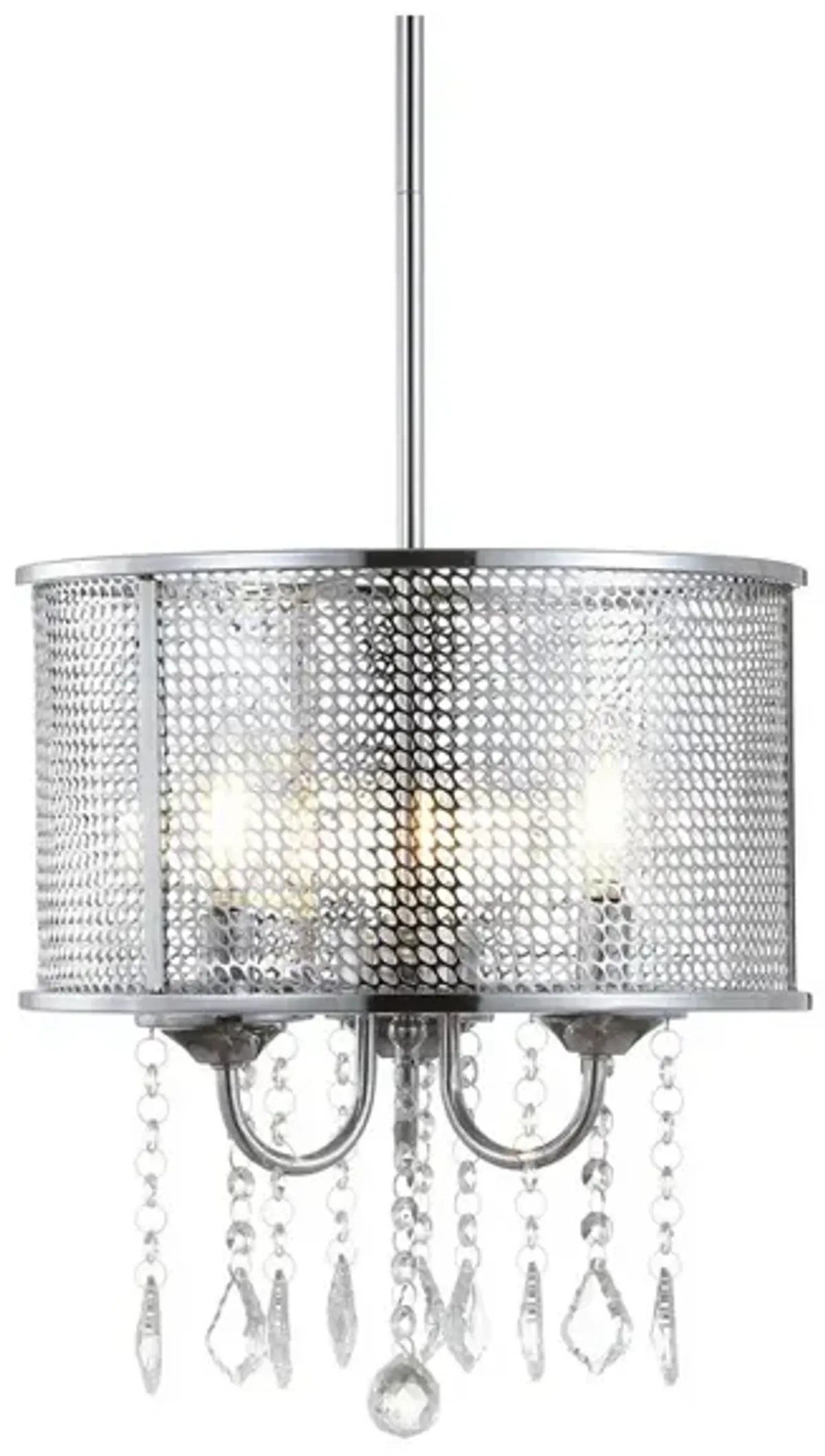 Avah Metal/Crystal Adjustable LED Drop Chandelier