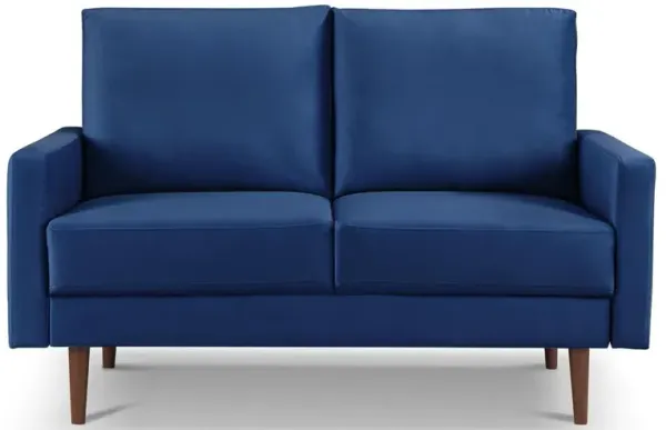 57 Inch Wide Upholstered Two Cushion Loveseat with Square Arms