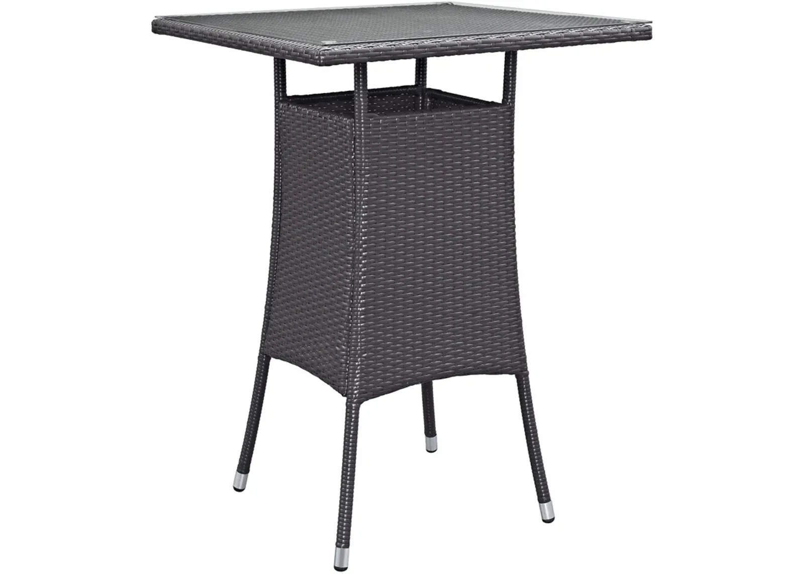 Espresso Convene Small Outdoor Patio Bar Table