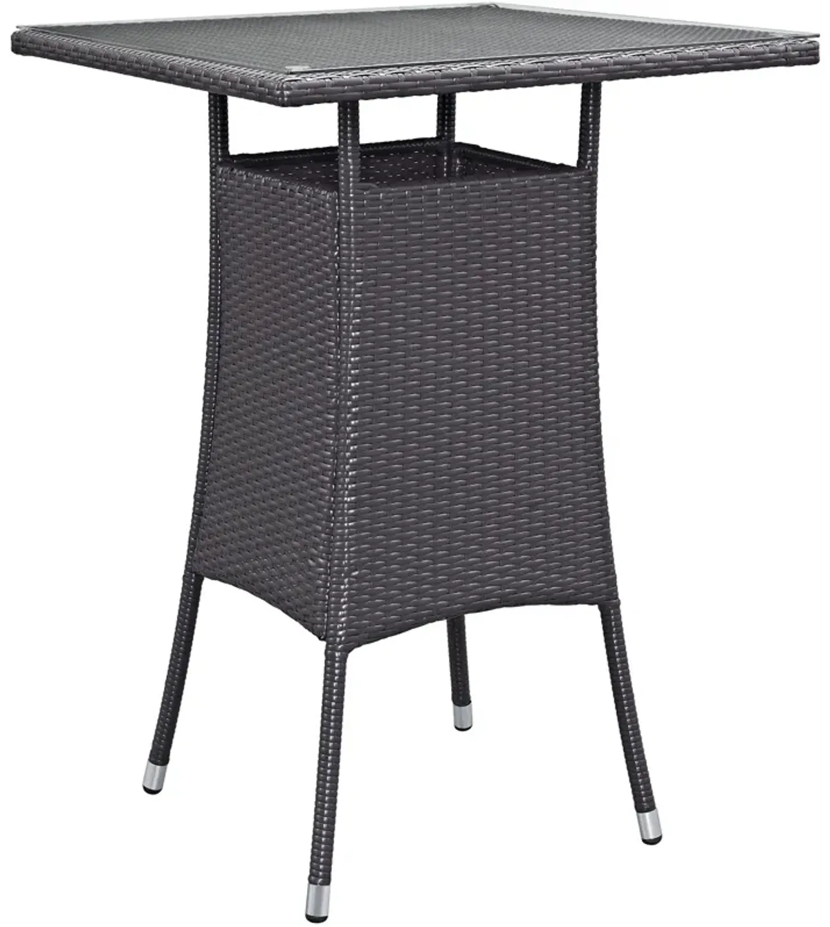 Espresso Convene Small Outdoor Patio Bar Table