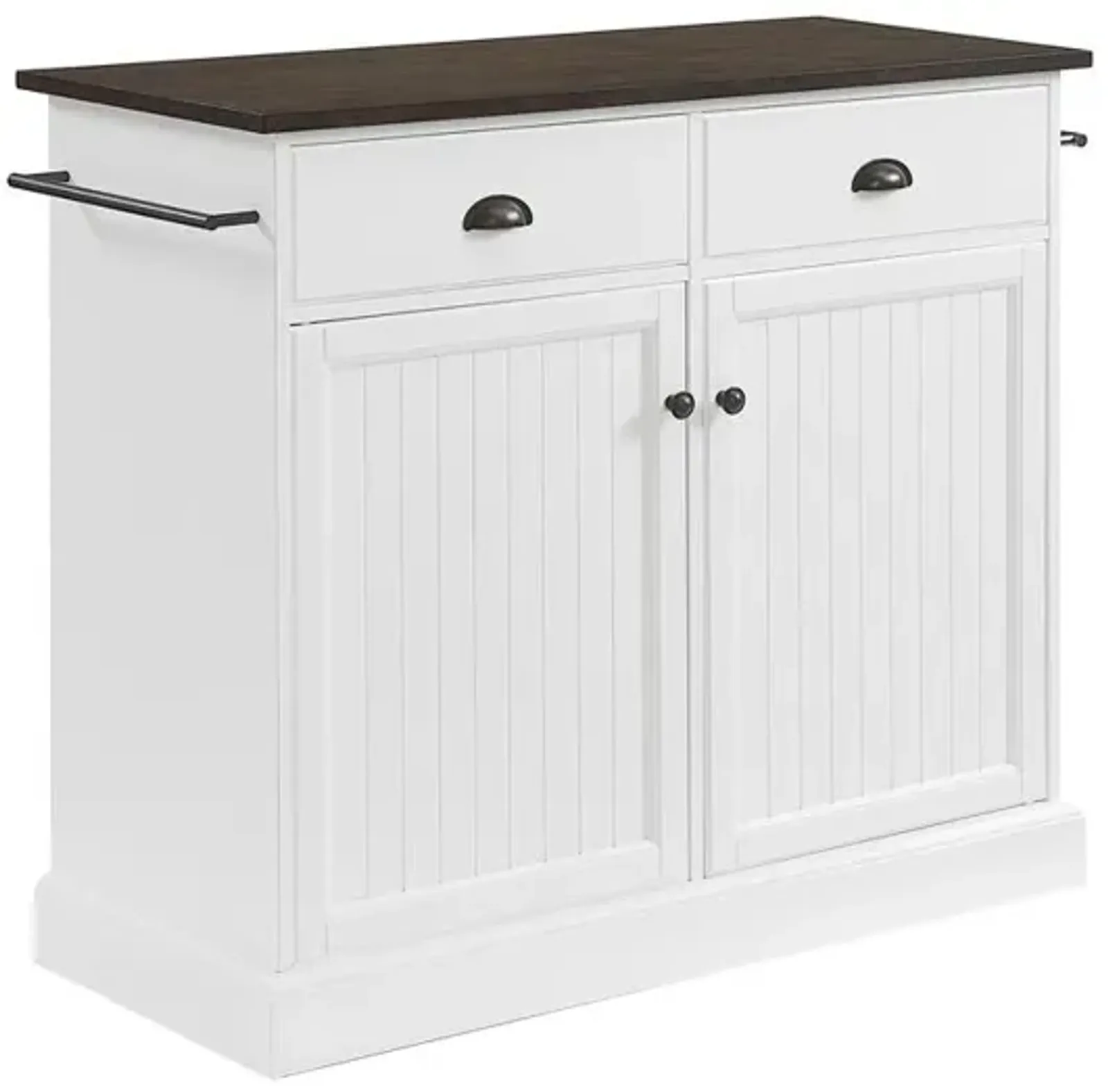 Shoreline Kitchen Island White/Dark Brown