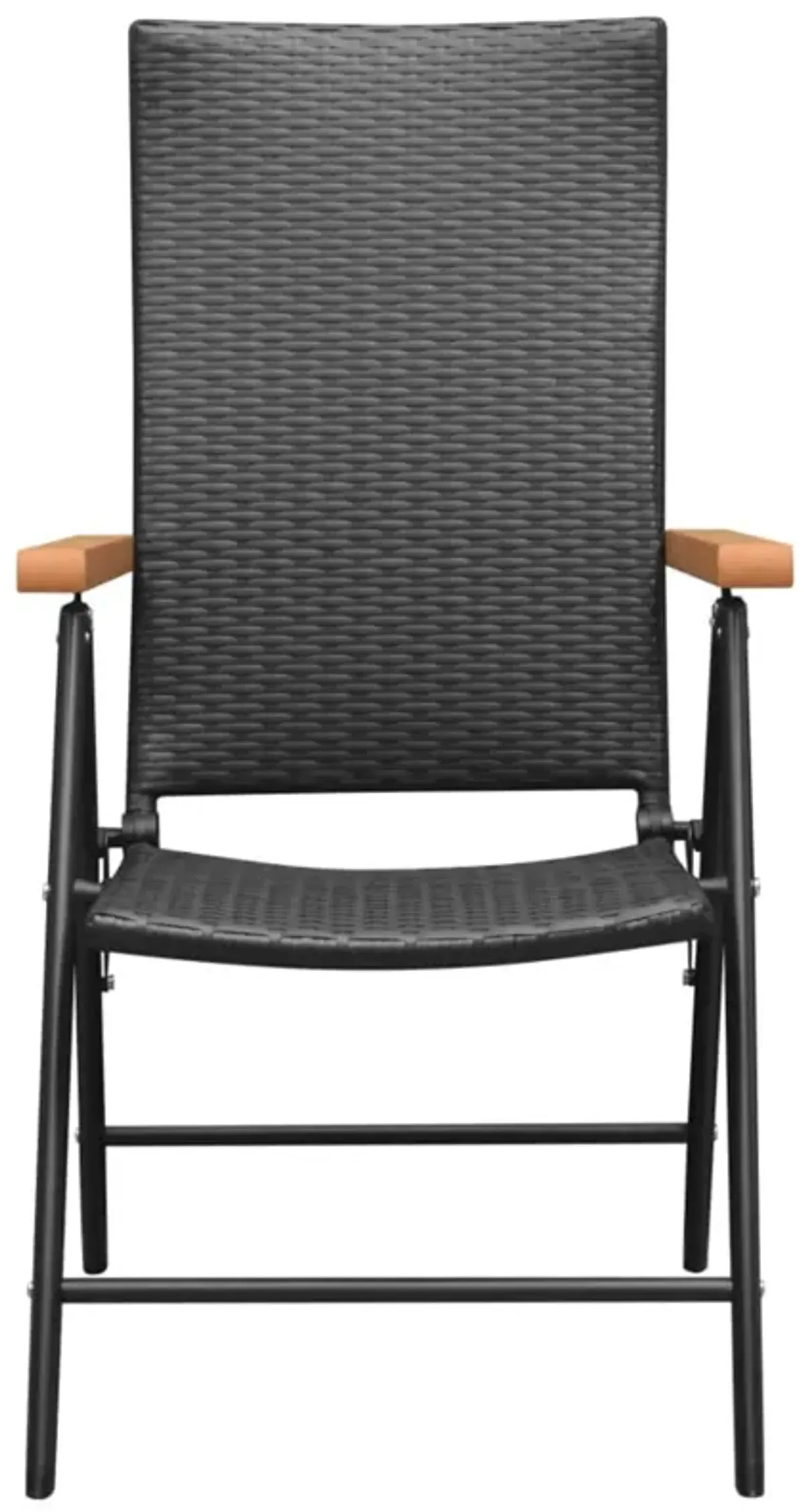 vidaXL Garden Chairs 4 pcs Poly Rattan Black