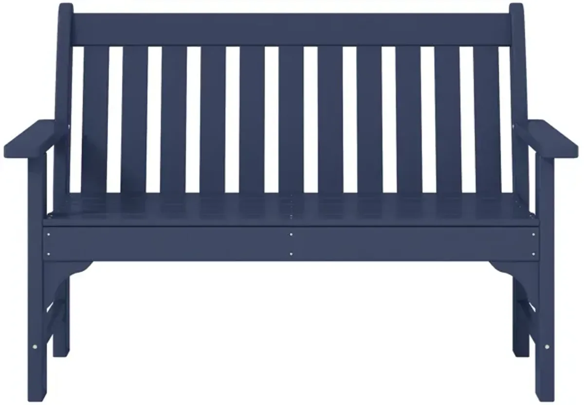 WestinTrends Outdoor 2-Person All-Weather HDPE Front Porch Garden Bench