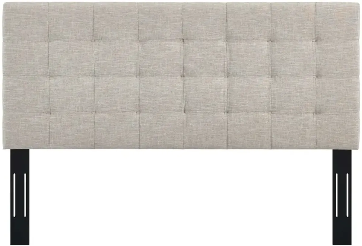 Modway - Paisley Tufted King and California King Upholstered Linen Fabric Headboard Beige