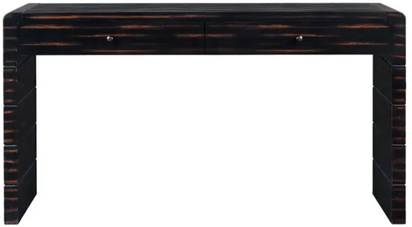 Whisen Wooden Entryway Table with 2 Drawers, Farmhouse Rustic Console Table with Storage - Natural