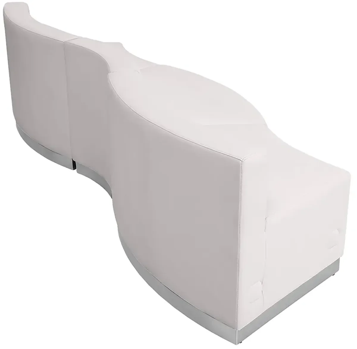 Flash Furniture HERCULES Alon Series White LeatherSoft Reception Configuration, 3 Pieces