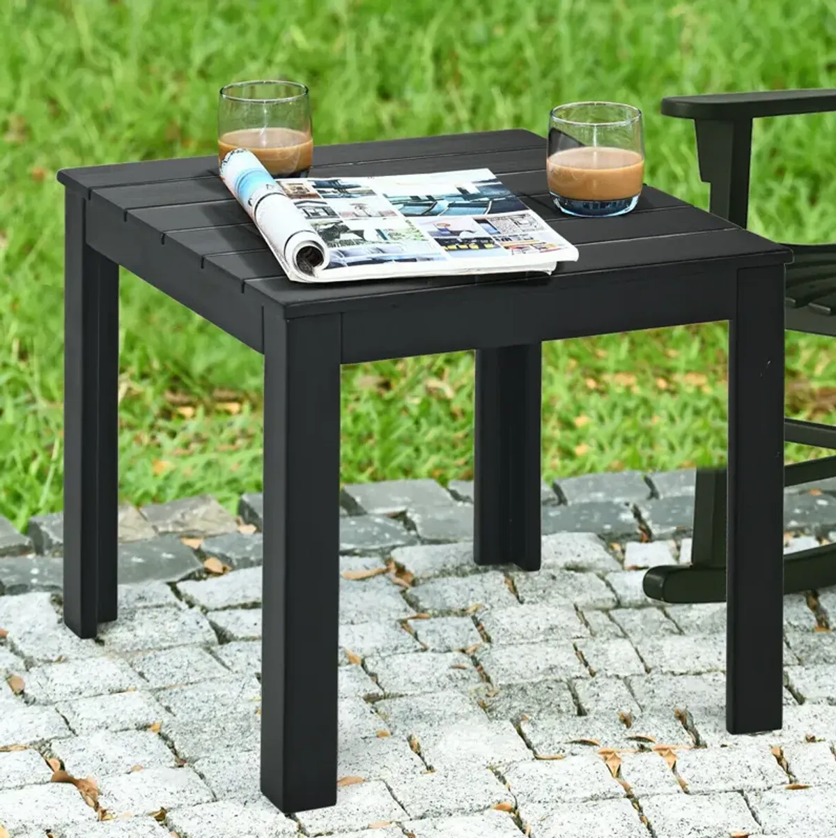 Wooden Square Patio Coffee Bistro Table