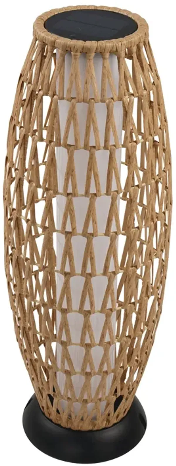 Mondawe Outdoor Vertical Vine Floor Lamp,Soft lighting,Portable Handwoven Resin Rattan Lamp