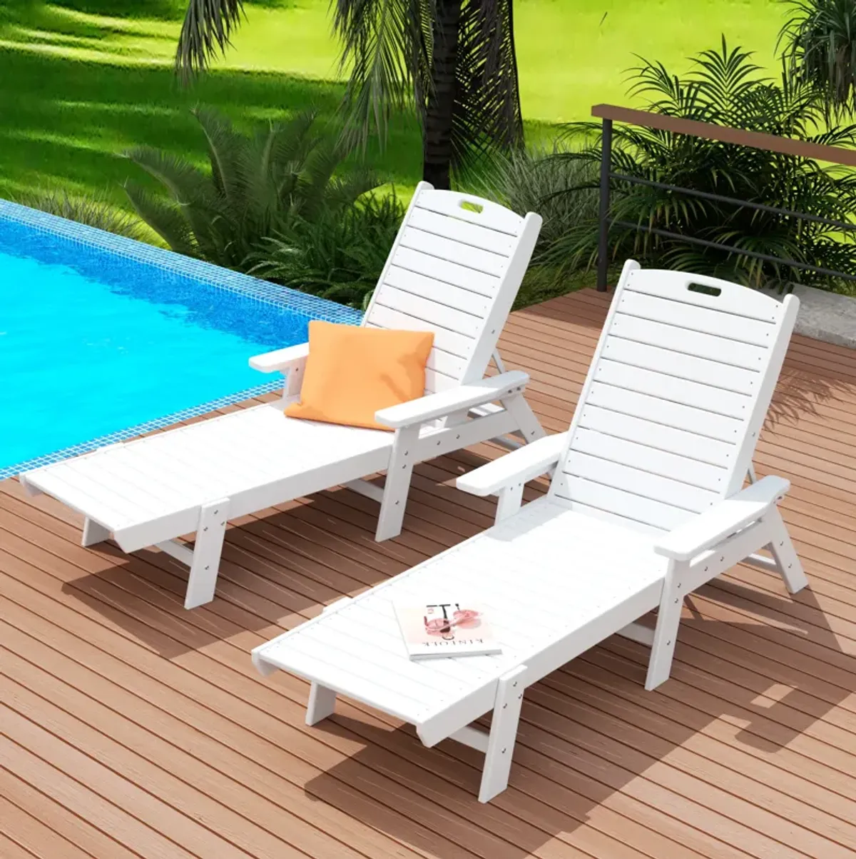 WestinTrends Adirondack Outdoor Chaise Lounge (Set of 2)