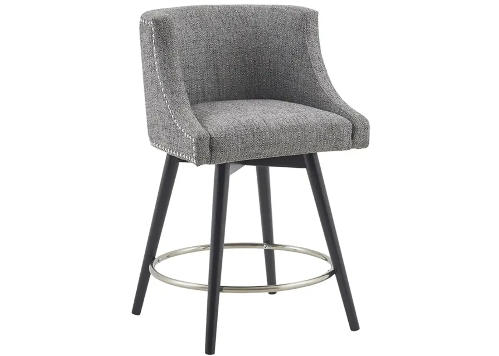 Gracie Mills Elmira Upholstered Swivel Counter Stool