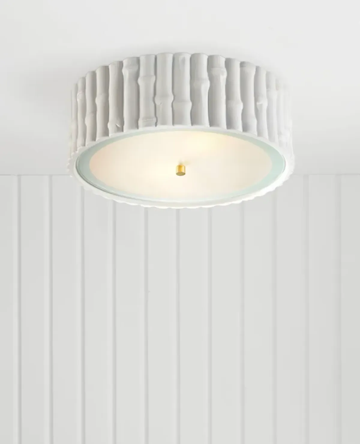 Frank Small Flush Mount in White