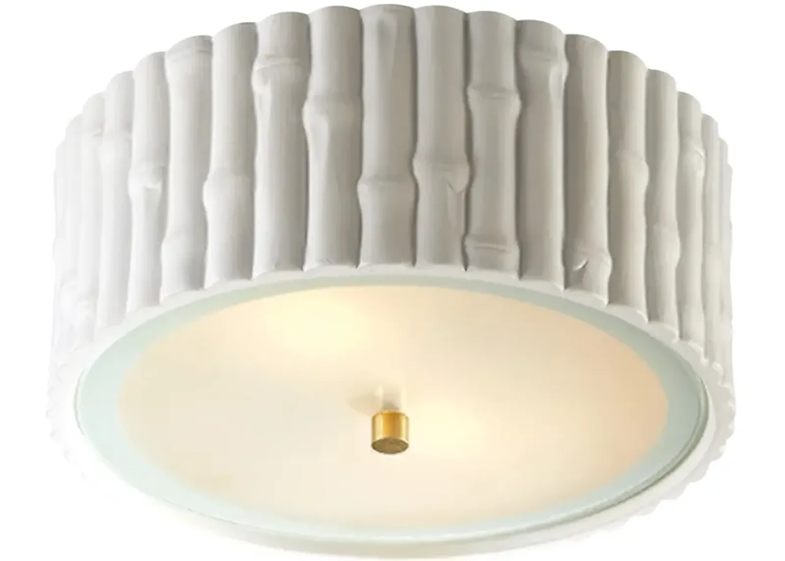 Frank Small Flush Mount in White