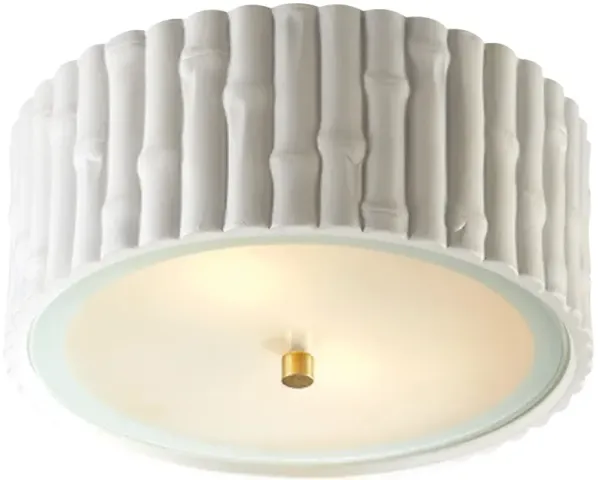 Frank Small Flush Mount in White