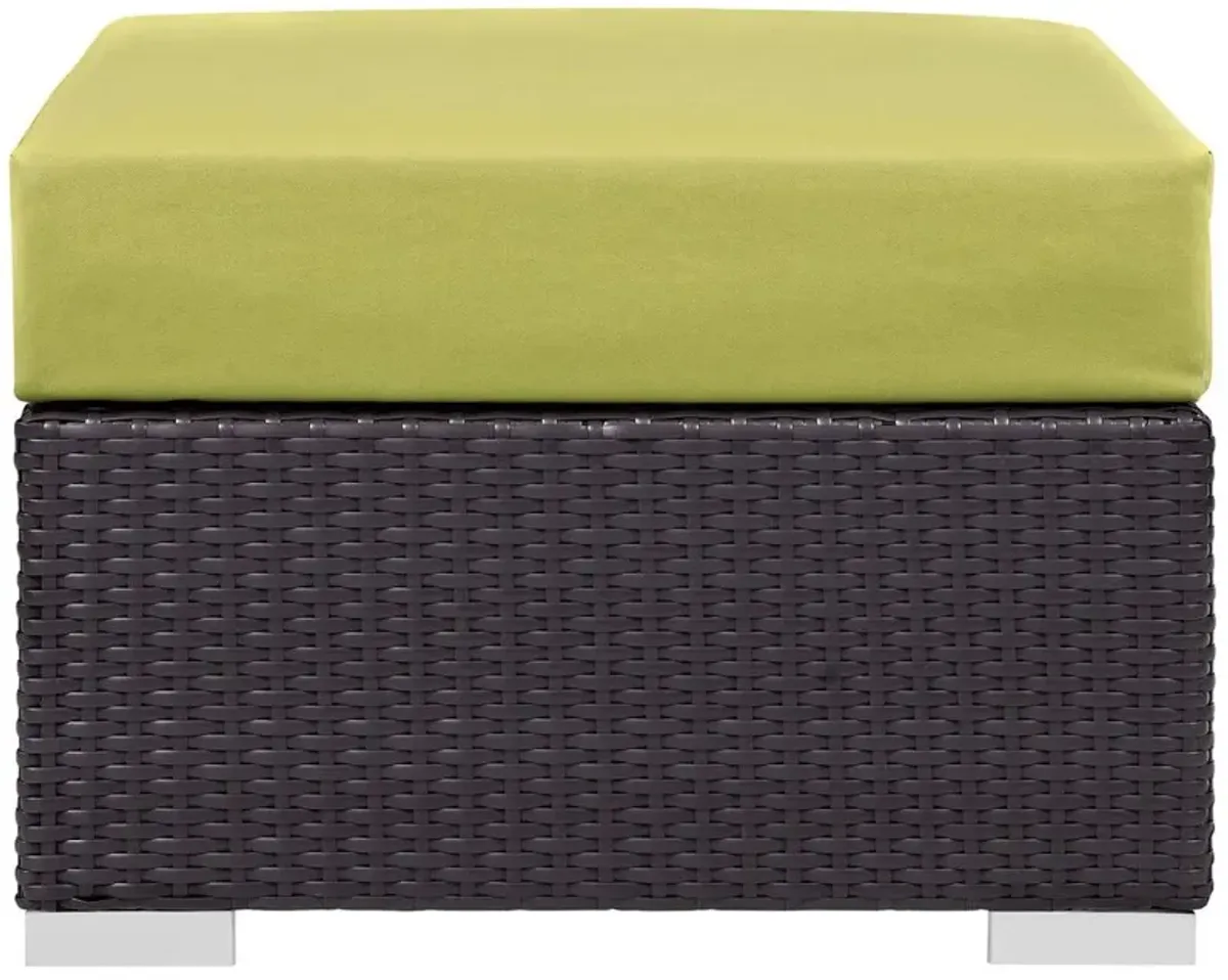 Modway Convene Outdoor Patio Fabric Square Ottoman