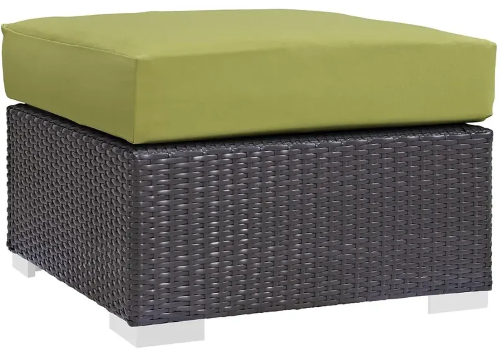 Modway Convene Outdoor Patio Fabric Square Ottoman