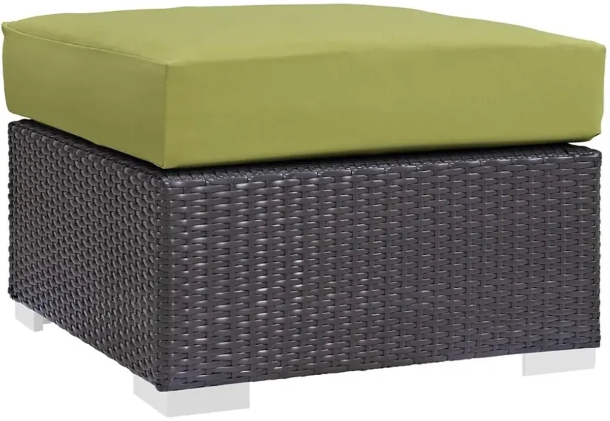 Modway Convene Outdoor Patio Fabric Square Ottoman