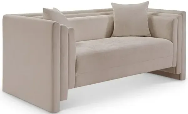 Meridian Furniture Everett Beige Chenille Fabric Loveseat