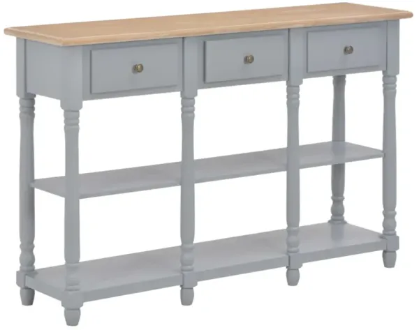 vidaXL Console Table Gray 47.2"x11.8"x29.9" MDF