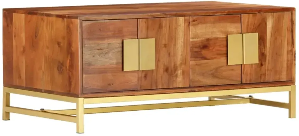 vidaXL Coffee Table 35.4x21.7x15.7 Solid Acacia Wood